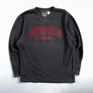 Vintage Oarsman Western Oregon University Crewneck Sweatshirt Thick Shirt M